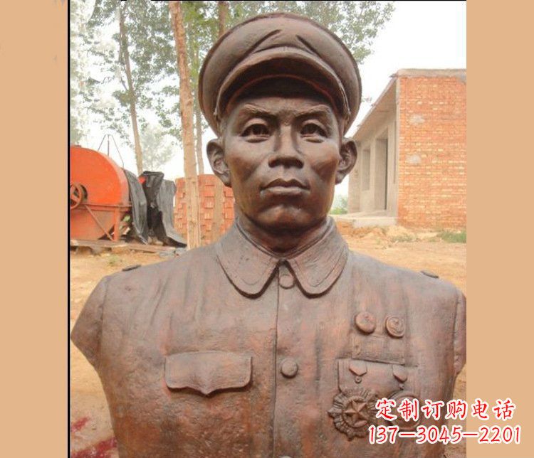 重庆铜雕广场军人胸像雕塑