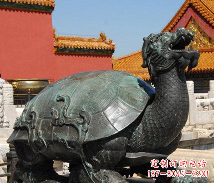 重庆铜雕广场龙龟动物雕塑