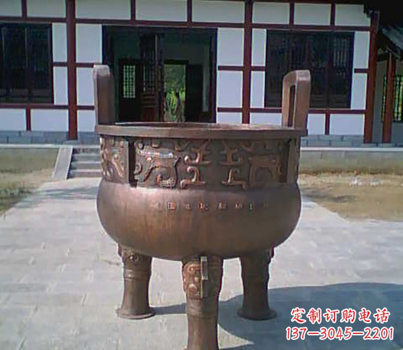 重庆铜雕广场圆形香炉