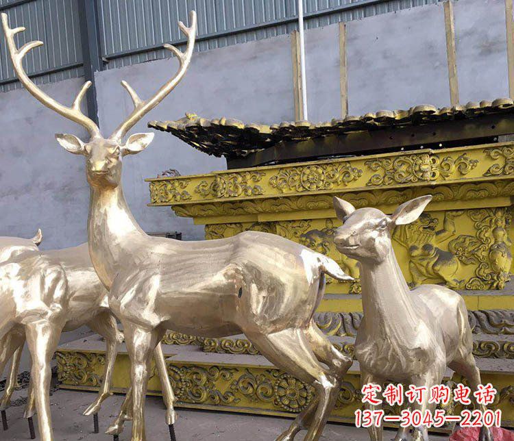 重庆铜雕户外动物小鹿雕塑