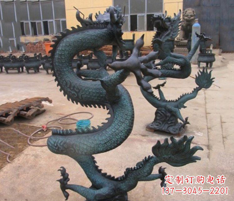 重庆铜雕户外装饰神龙雕塑摆件