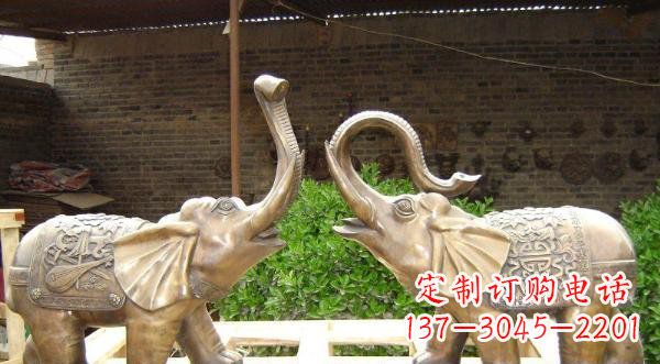 重庆铜雕吉祥小象公园动物雕塑