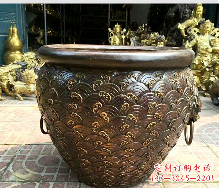 重庆铜雕景观花盆