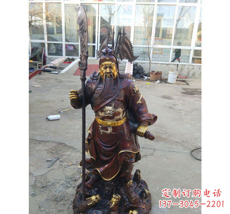 重庆铜雕九龙关公