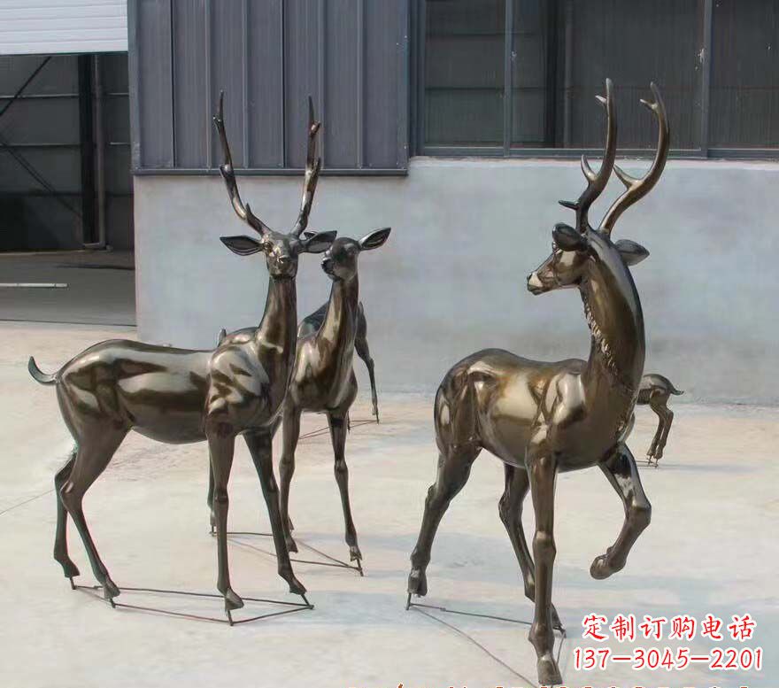 重庆铜雕鹿群雕塑