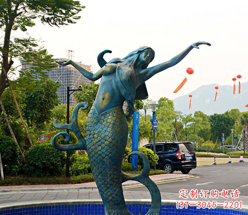 重庆铜雕美人鱼