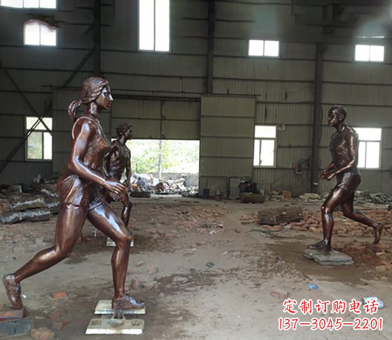 重庆铜雕跑步女生