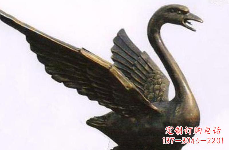 重庆铜雕喷水天鹅公园动物雕塑