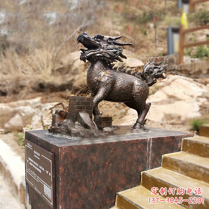 重庆铜雕麒麟景观雕塑装饰品