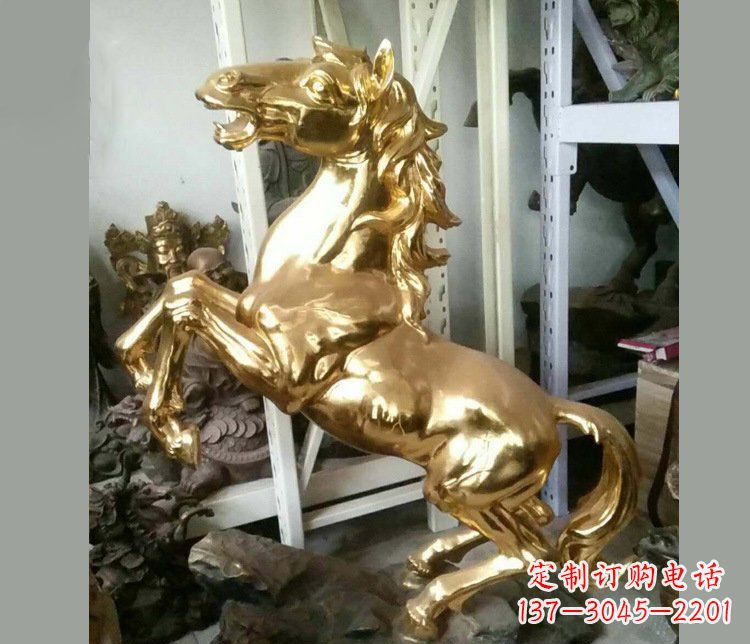 重庆铜雕商场招财动物马雕塑 (2)