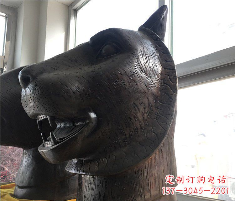 重庆铜雕生肖动物头像雕塑摆件
