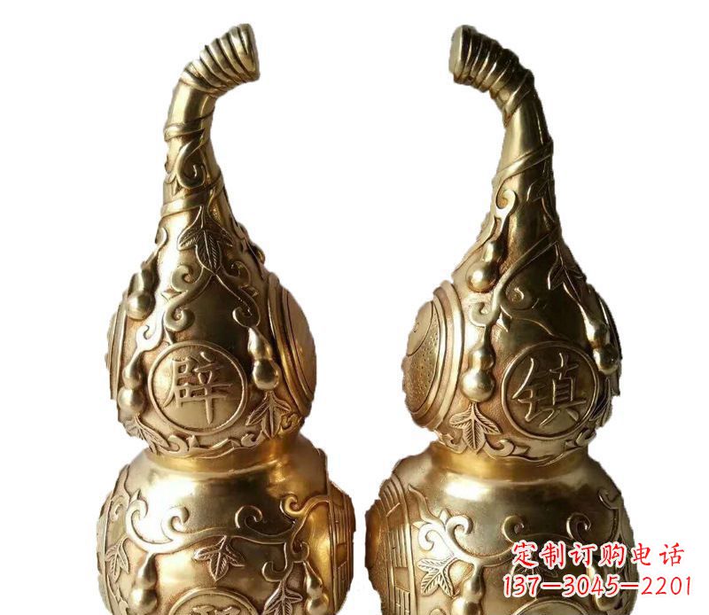 重庆铜雕寺庙平安葫芦雕塑