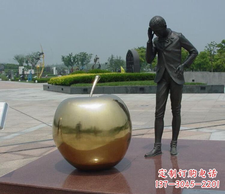 重庆铜雕西方人物和苹果