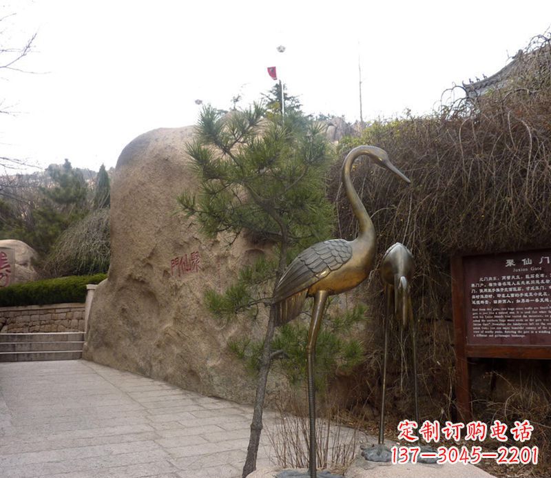 重庆铜雕仙鹤