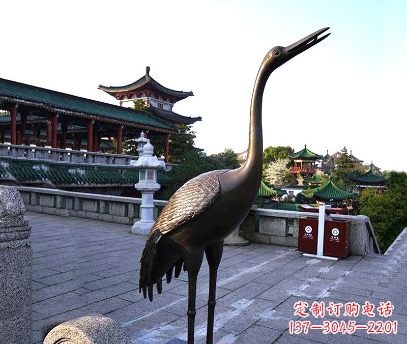 重庆铜雕仙鹤雕塑