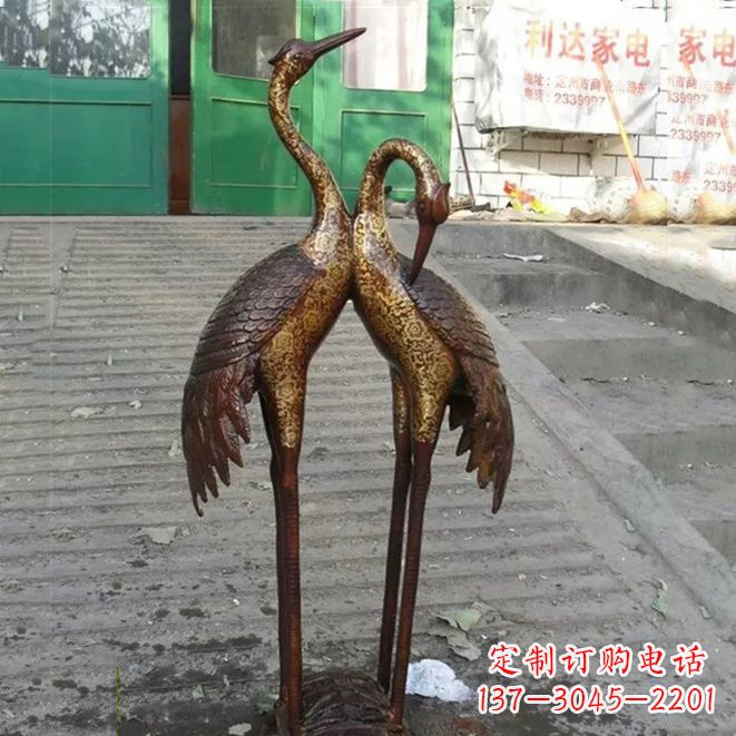 重庆铜雕仙鹤夫妻