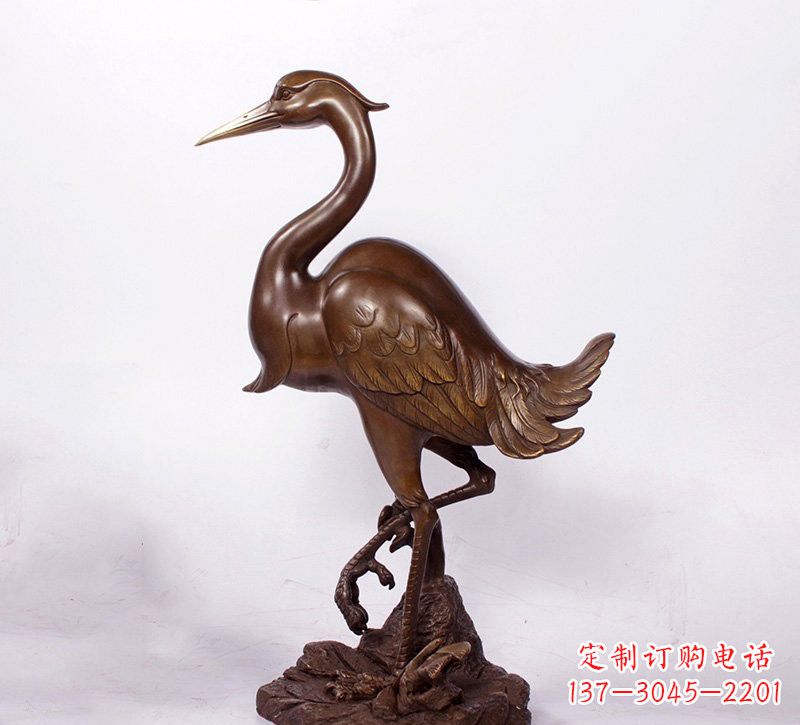 重庆铜雕仙鹤动物雕塑