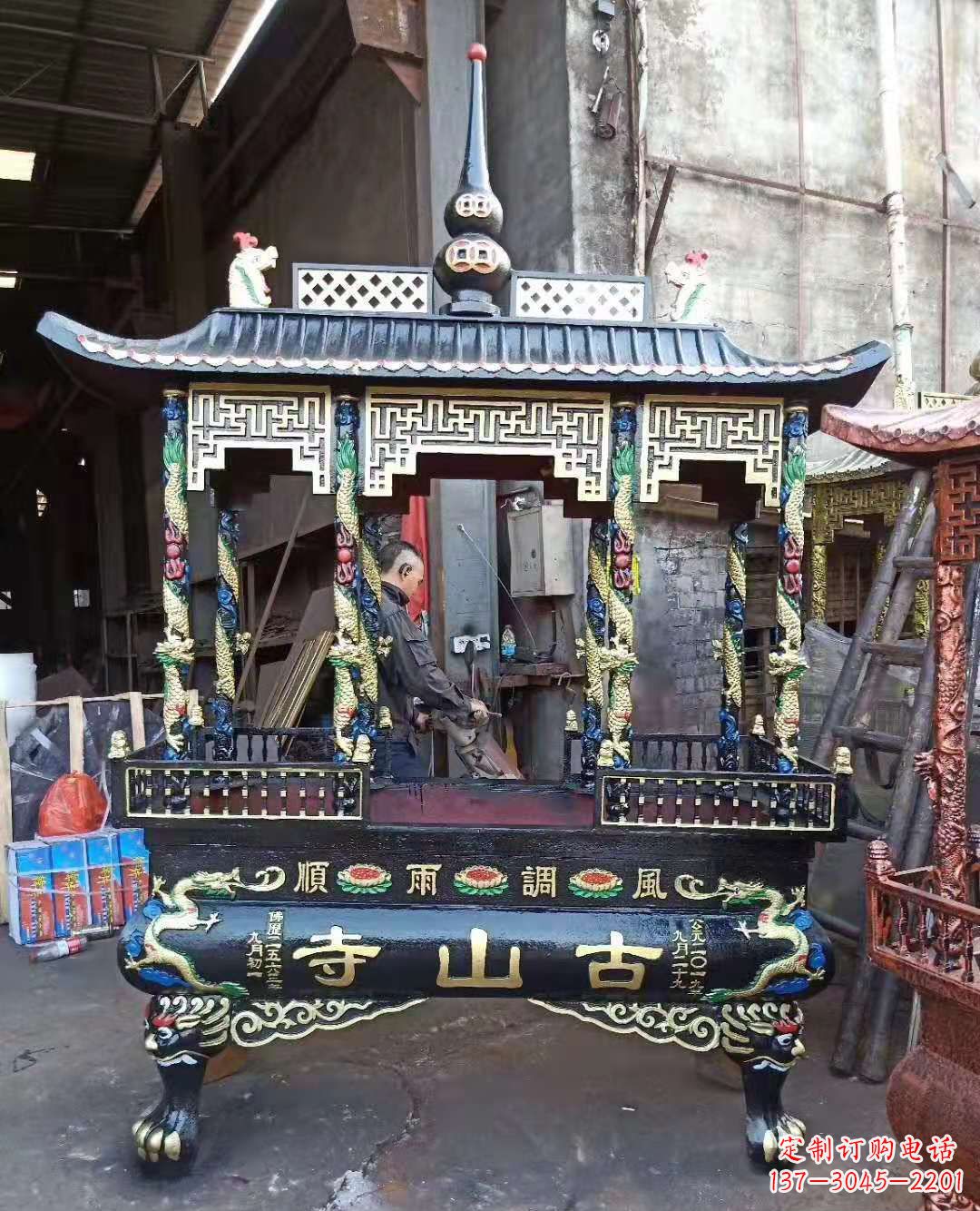重庆铜雕香炉寺庙景观雕塑