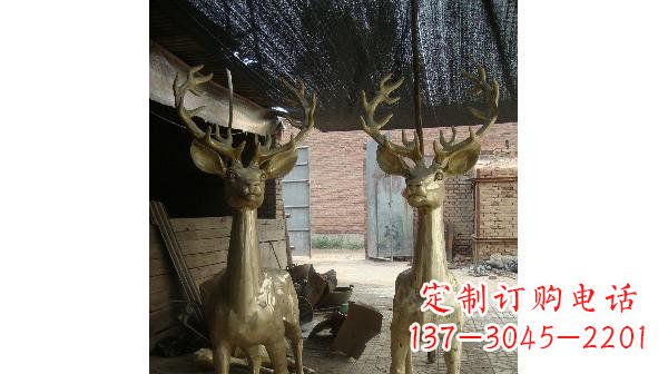 重庆铜雕小鹿公园动物雕塑 (2)
