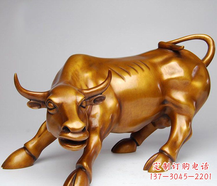 重庆铜雕小区动物牛摆件 (2)