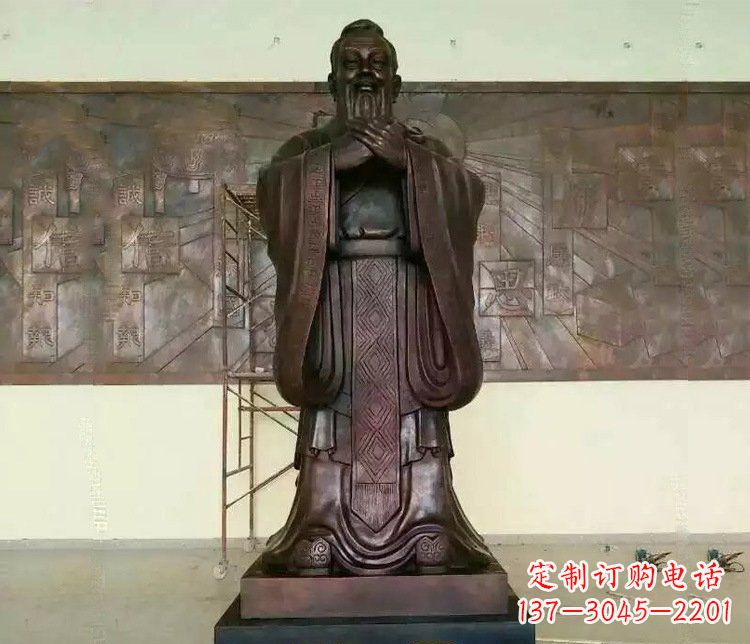 重庆铜雕校园孔子文化雕塑摆件 (2)