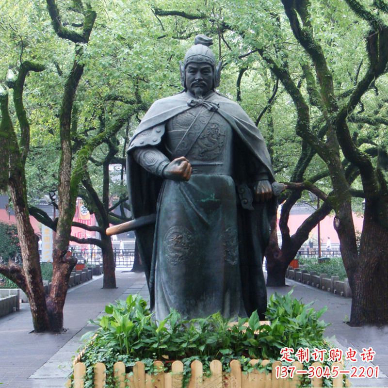 重庆铜雕岳飞雕塑-公园园林历史名人中国古代民族英雄人物雕像