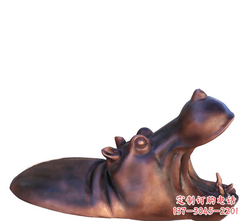 重庆铜雕张嘴河马