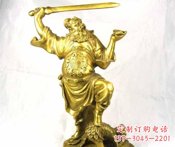 重庆铜雕赵公明古代人物雕塑