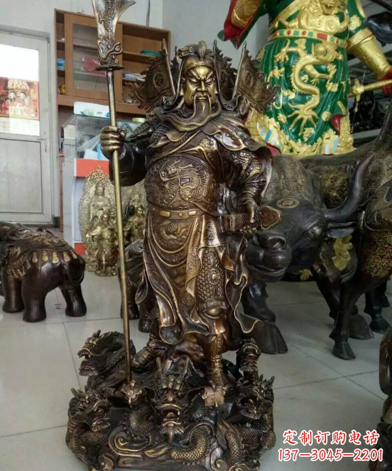 重庆铜雕镇宅关公寺庙神像雕塑摆件