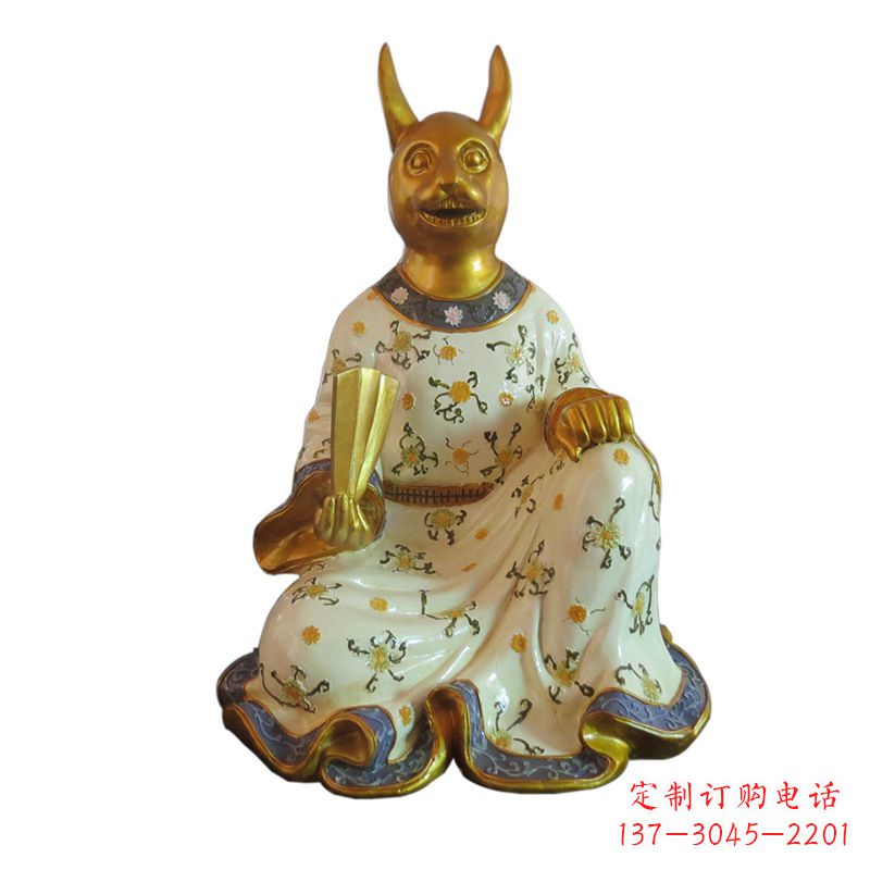 重庆兔-玻璃钢彩绘生肖雕塑