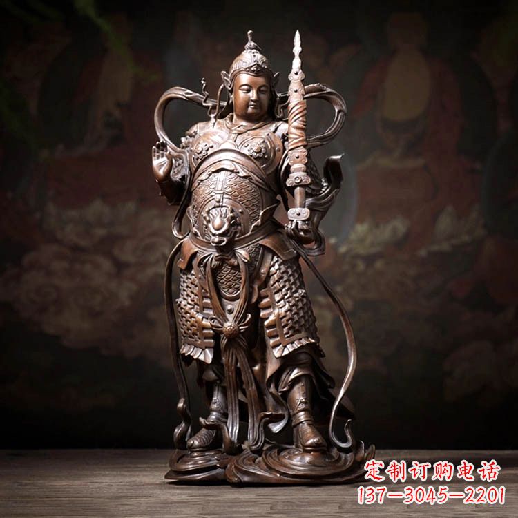 重庆托塔李靖天王铜雕