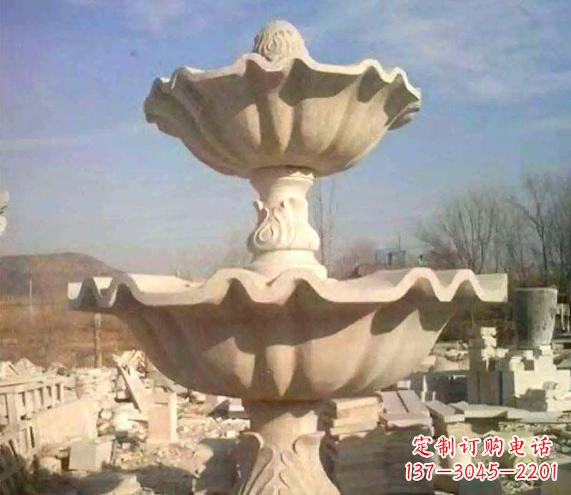 重庆晚霞红大型喷泉石雕