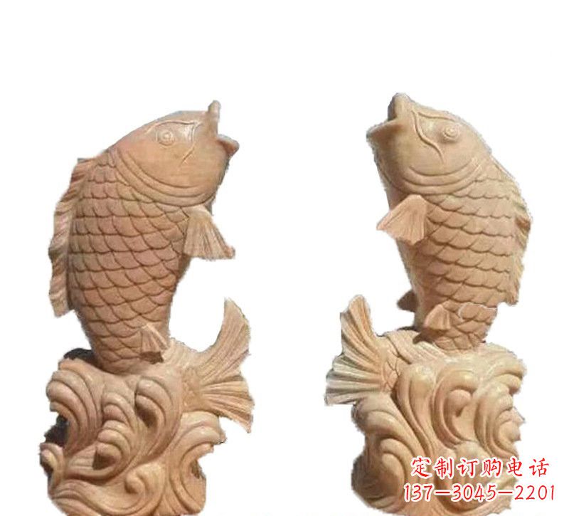 重庆晚霞红公园喷水鲤鱼石雕