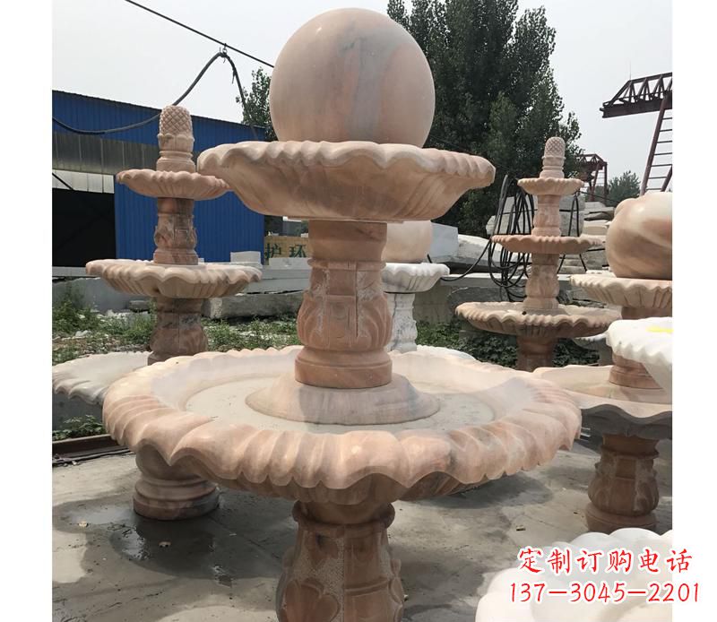 重庆晚霞红景观风水球雕塑