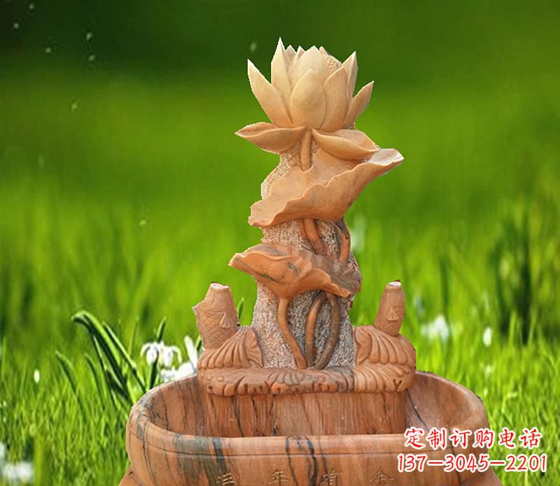 重庆晚霞红景观荷花水池