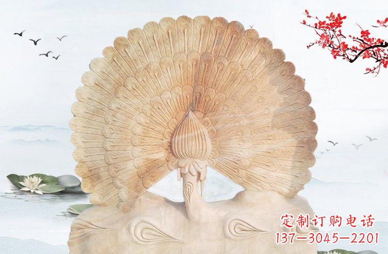 重庆晚霞红孔雀雕塑