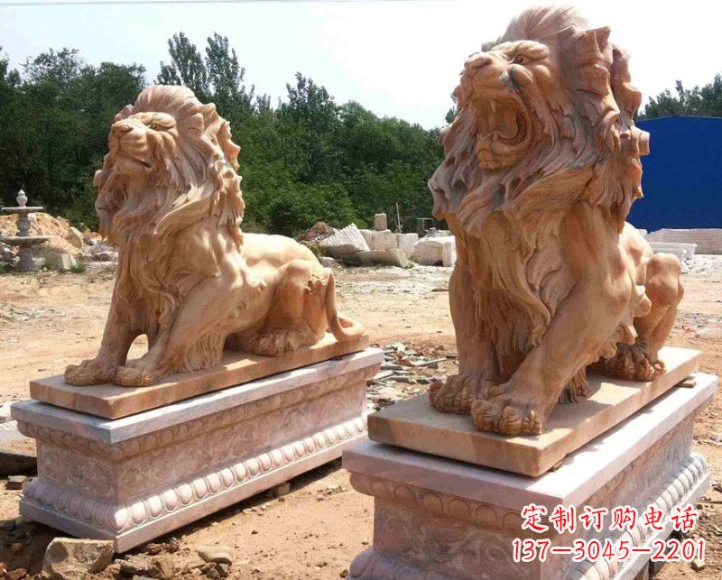 重庆晚霞红欧式狮子雕塑222