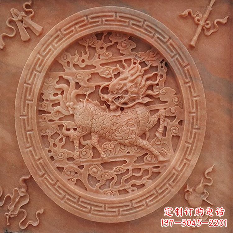 重庆晚霞红麒麟建筑装饰壁画