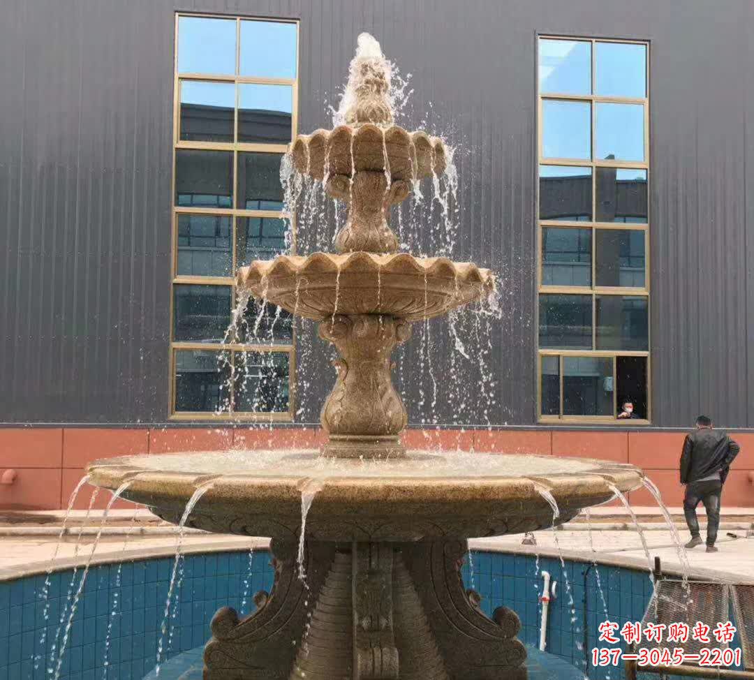 重庆晚霞红三层音乐喷泉