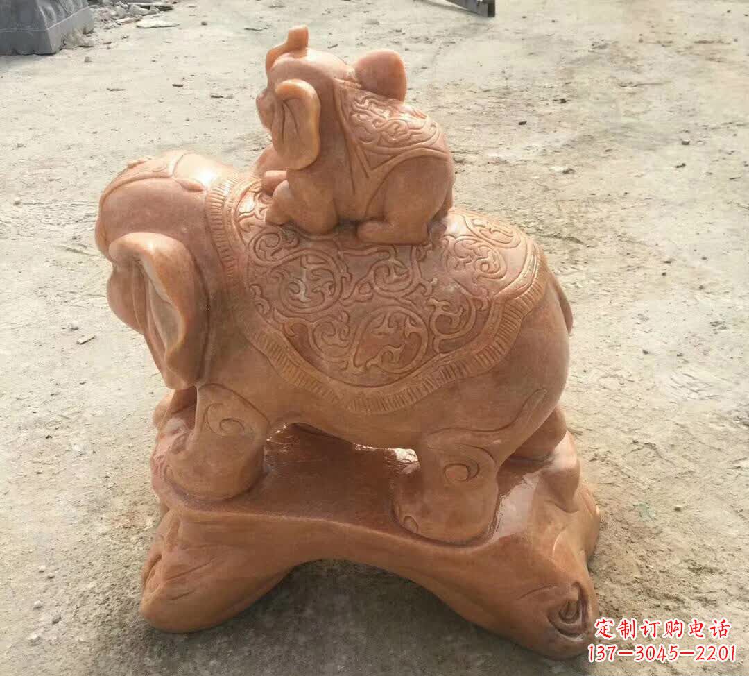 重庆晚霞红小象招财动物