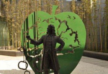 重庆苹果铜雕，传承西方经典名人物牛顿