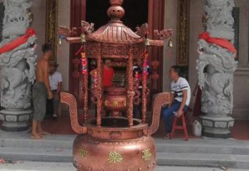 重庆精致全铜小香炉雕塑