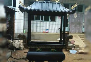 重庆中领雕塑精美全铜香炉古典雕塑