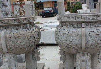 重庆仿古足香炉石雕，带来温馨家居气息