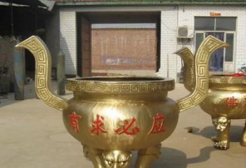 重庆三足香炉铜雕，装点你的寺庙