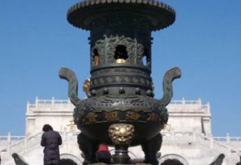 重庆三足香炉铜雕唯美重现历史