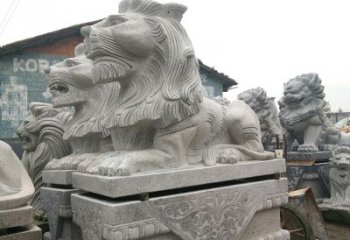 重庆优质石雕汇丰狮子雕塑