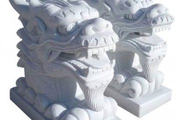 重庆精致石雕龙头雕塑，打造建筑雕塑景观