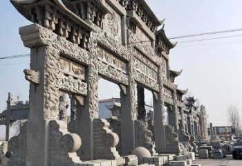 重庆金雕牌坊人物铜雕塑