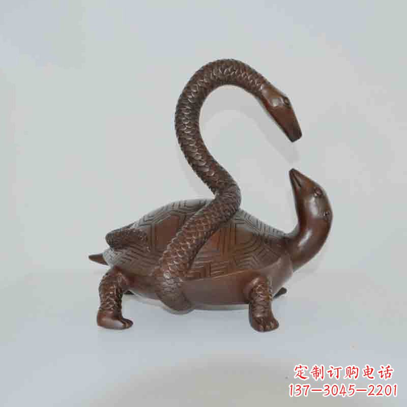 重庆乌龟背蛇龟蛇铜雕